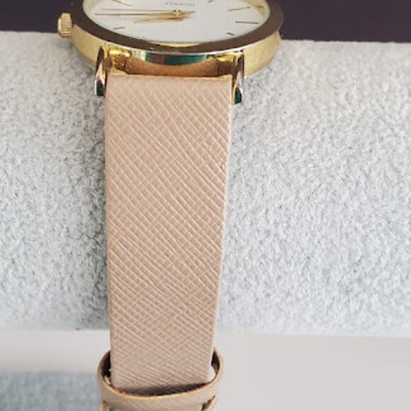 Accutime Women's 34mm Watch with Brown Band and Gold Tone Case - Picture 6 of 8